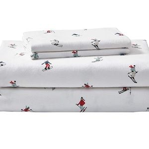 Eddie Bauer Queen Sheets 100% Cotton Flannel Set
